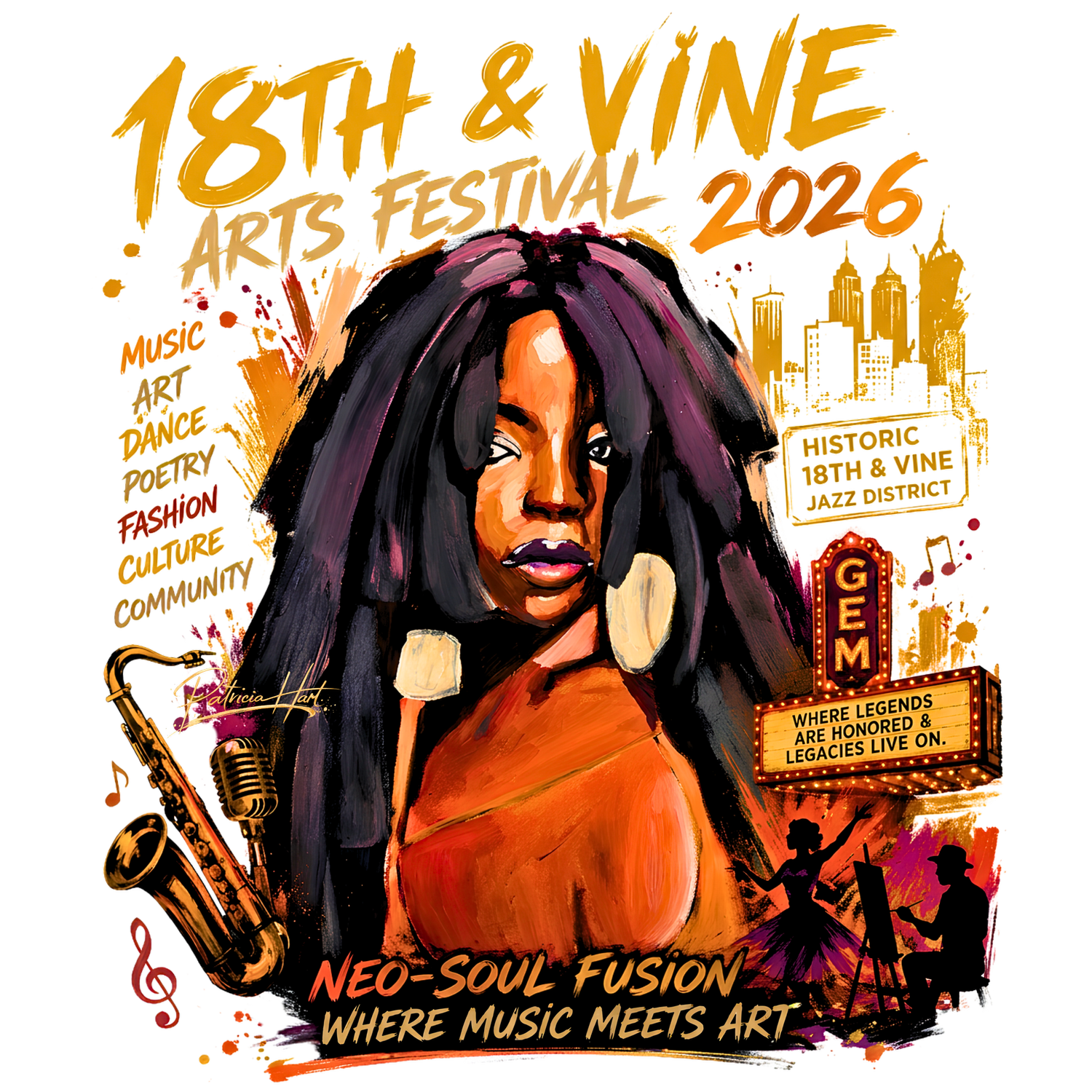 18th & Vine Arts Festival 2026 Limited Edition Tee – Neo-Soul
